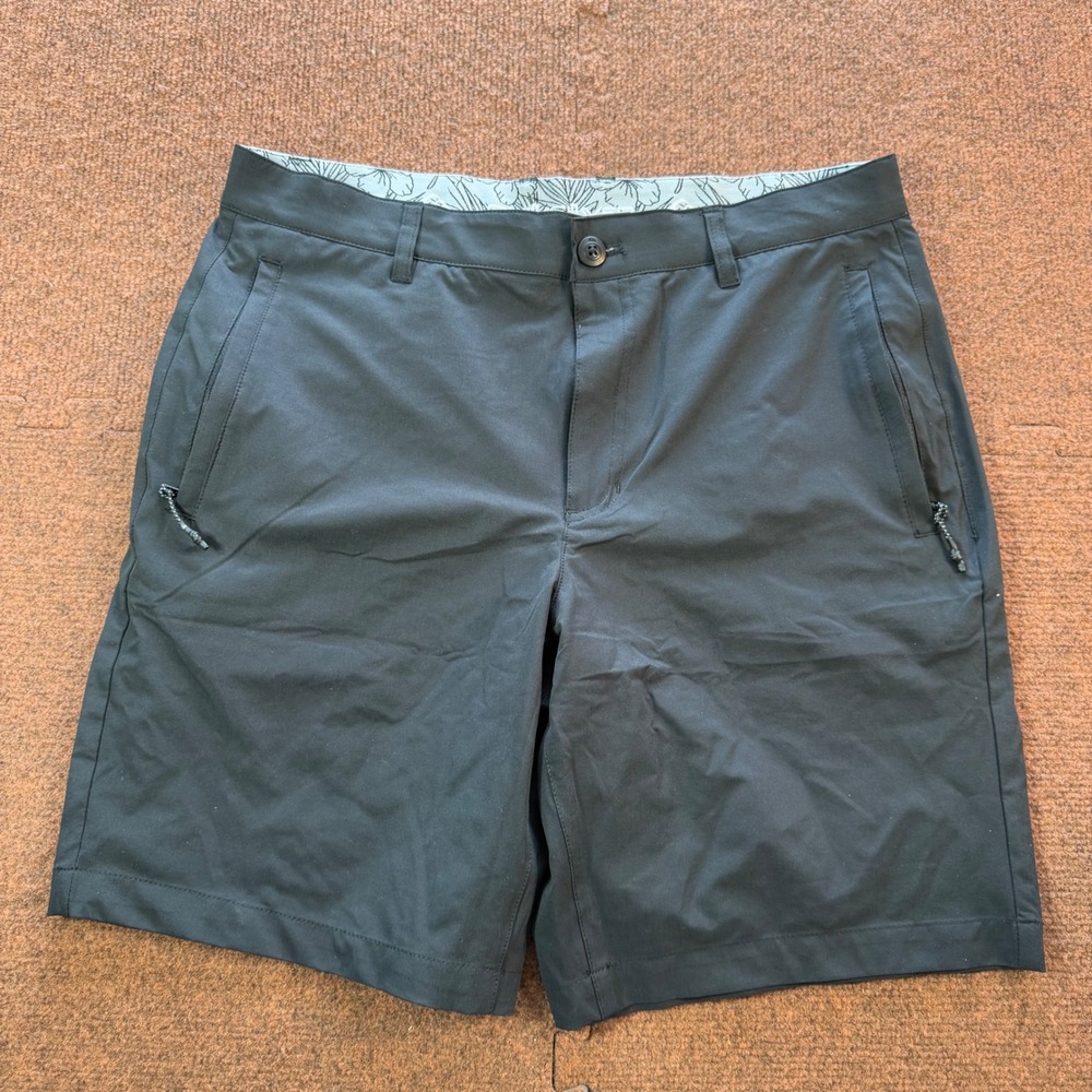 Quiksilver Hybrid Walk Shorts Mens 32 Black Amphibian Quick Dry Boardshorts Zip